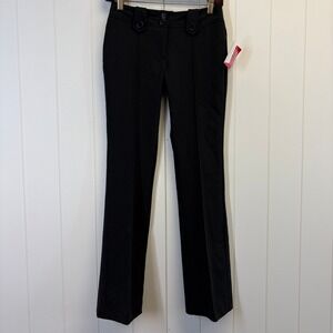 Asos Petite Y2K Office Siren Low Rise Dress Pants Womens Size 0 Corporate Goth